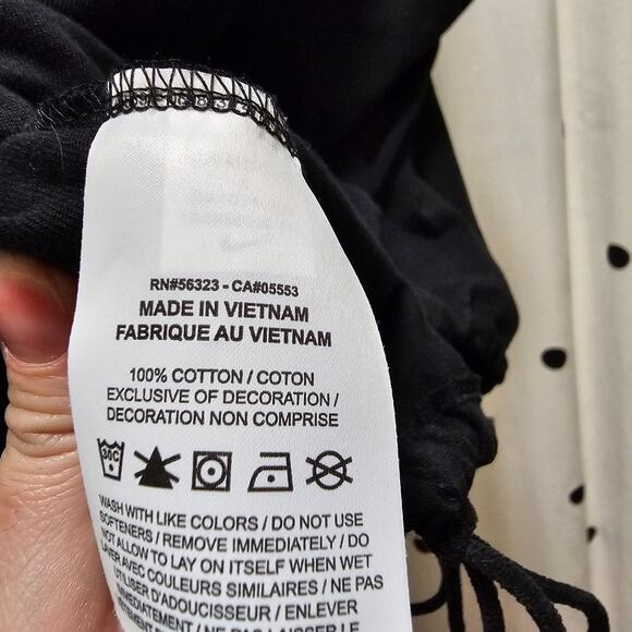 Nike black activewear crop tank top drawstring waist Large sleeveless athleisure - Picture 6 of 6